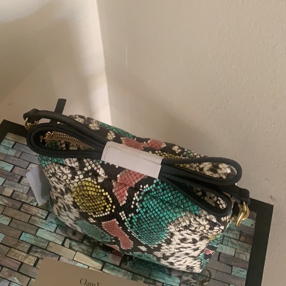 CLARA V. MIDI Sac Pastel Painted snake Crossbody bag - Picture 6 of 11